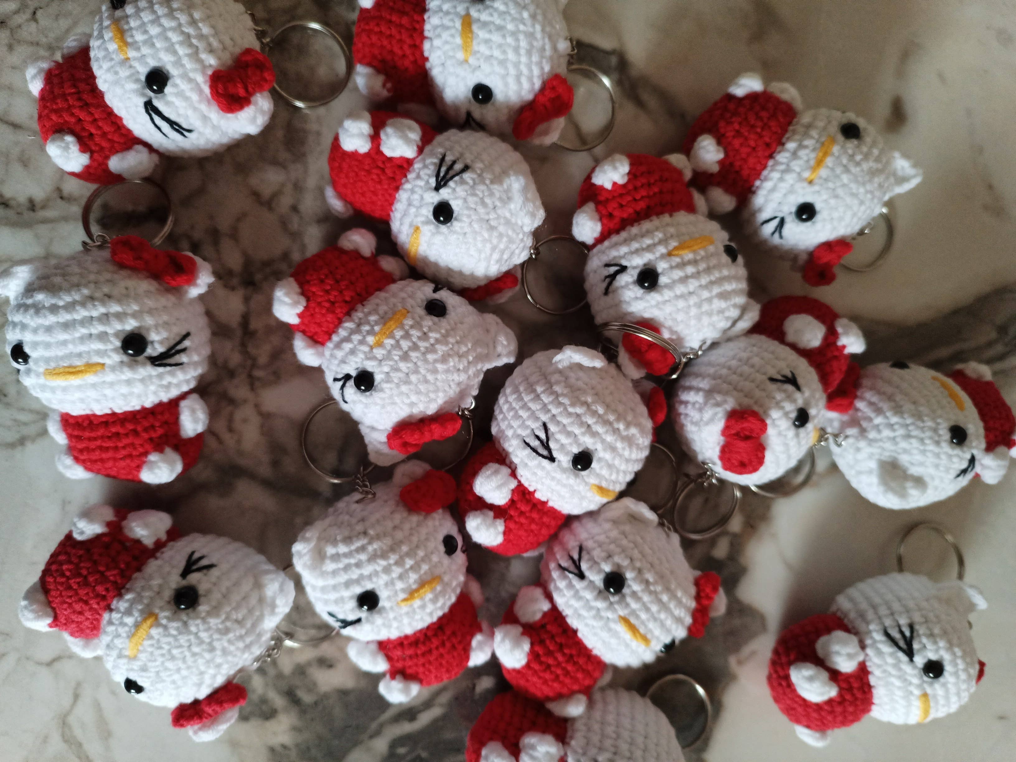 KLABELGIFT - Wholesale Keychain - Women's - Handmade Hello Kitty Crochet Keychain – Cute & Trendy Gift2