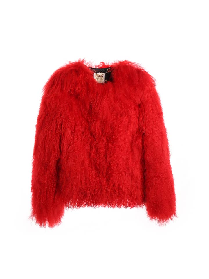 Pellobello – wholesale Jacka - Dam – Shearling Jacka True Love Röd