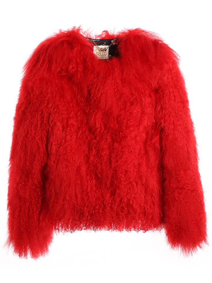 Pellobello - Wholesale Jacket - Women's - Shearling Jacket True Love Red0