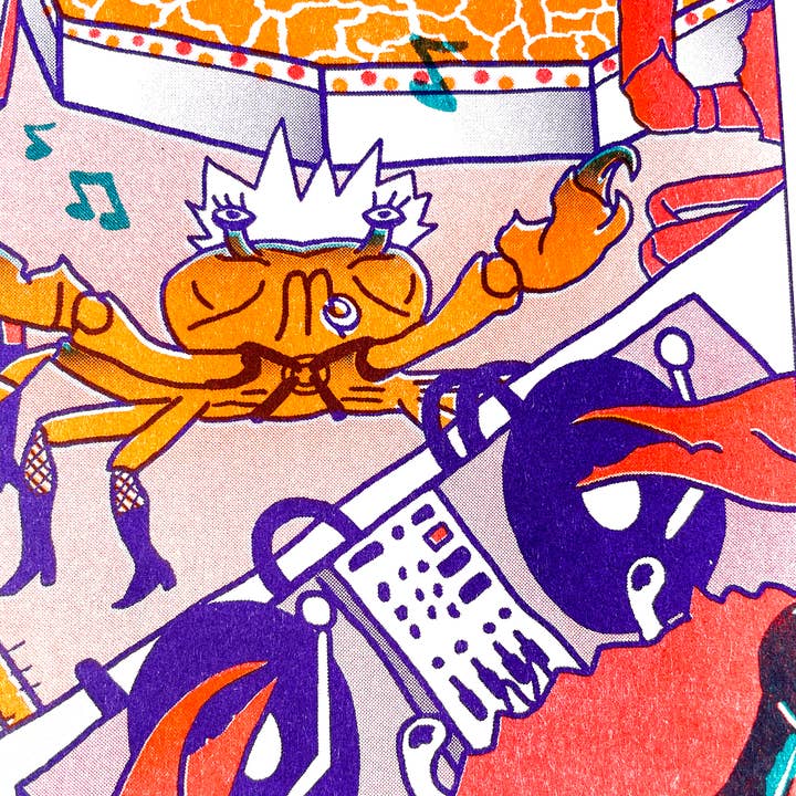 Tamiko Sidore Studio - Wholesale Art Print - THE DUNGEONess PARTY - Riso Print2