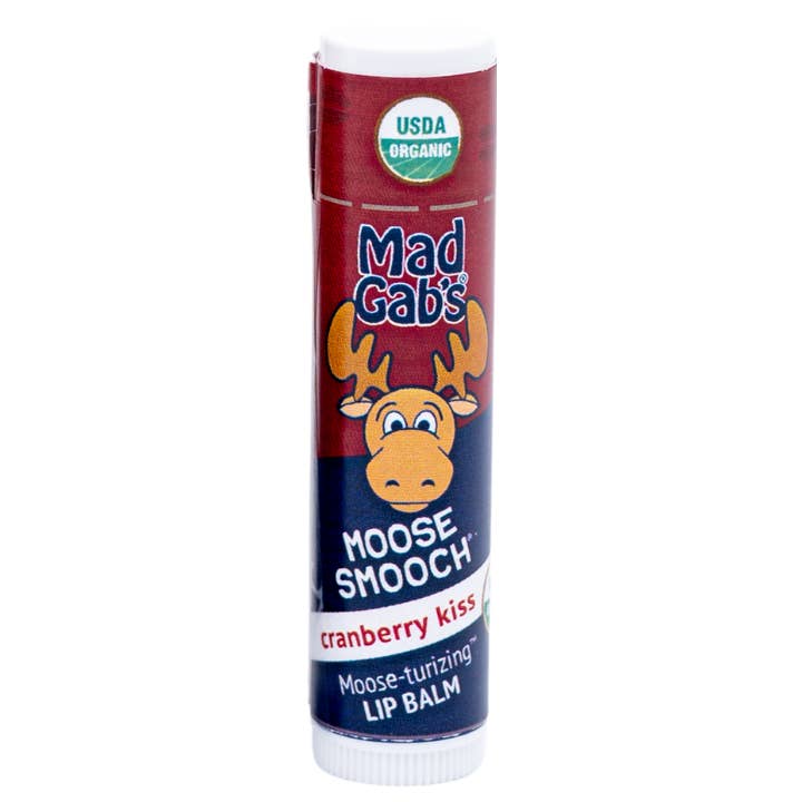 Organic Moose Smooch Cranberry Kiss Lip Balm Open Stock for wholesale by Mad Gab's