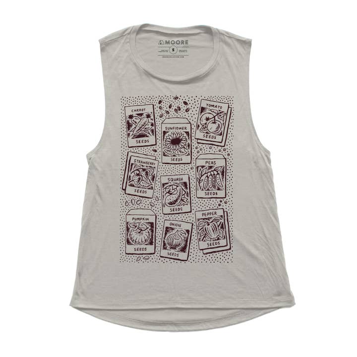 Ladies Seed Pack Tank-Dust for wholesale by Moore Collection
