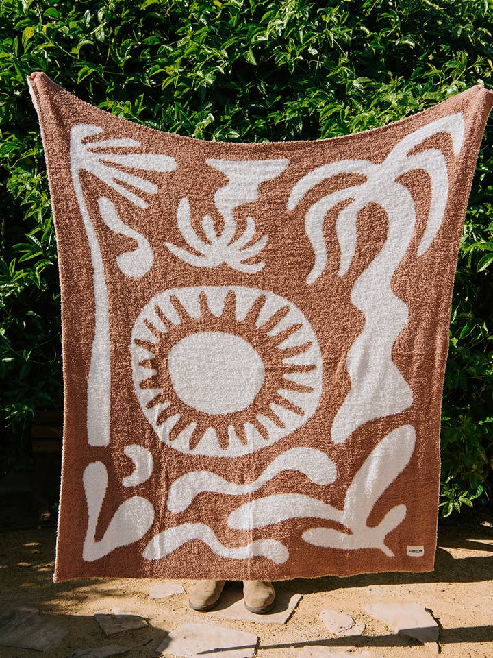 Plaid en peluche Paradise - Raw Umber pour la vente par Sundream
