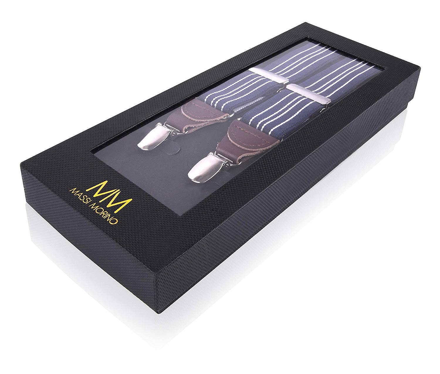 Massi Morino - Wholesale Belt - Men's - Massi Morino® suspenders for men made of genuine leather0