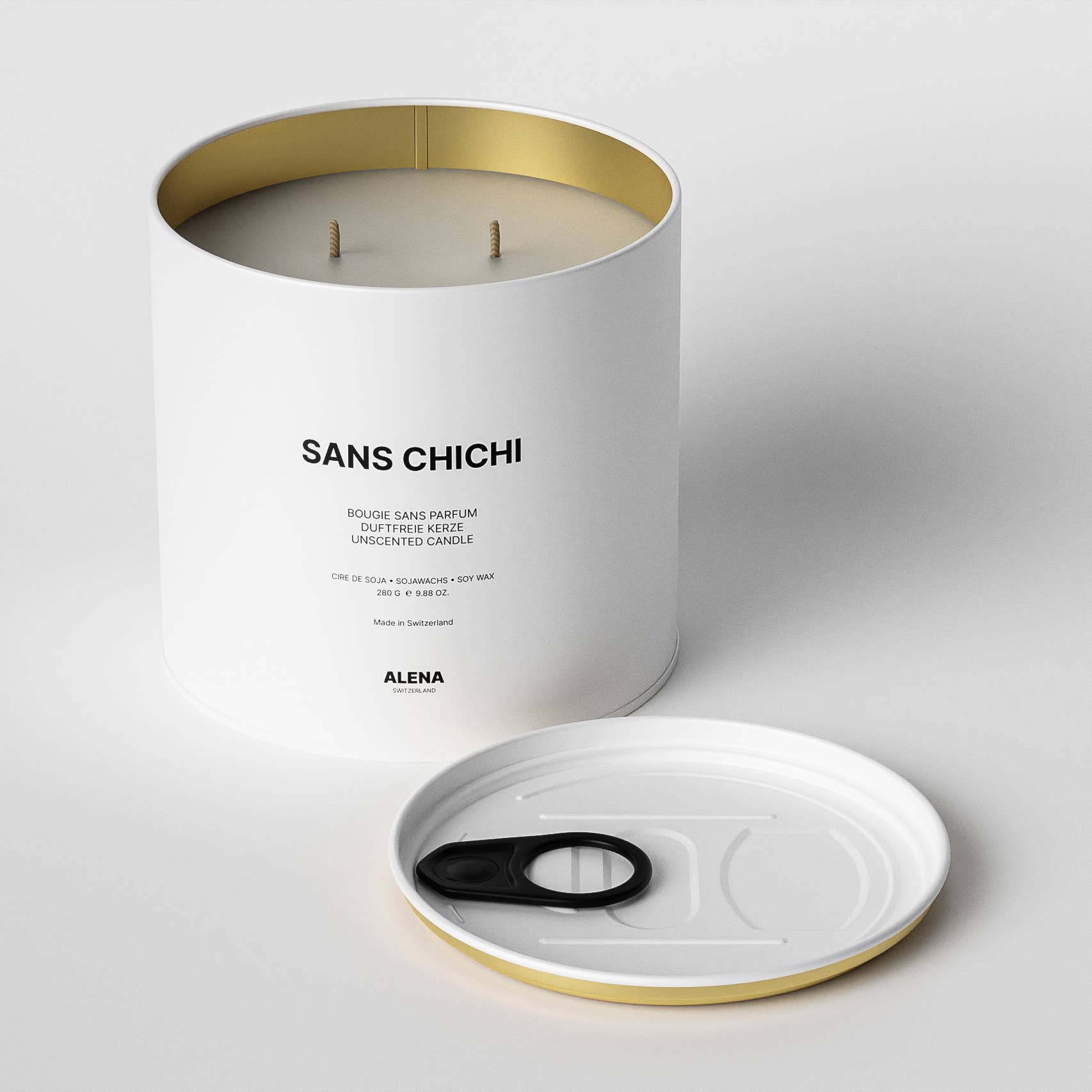ALENA SWITZERLAND - Wholesale Jar/Filled Candle - Sans Chichi Unscented Candle – 280G1