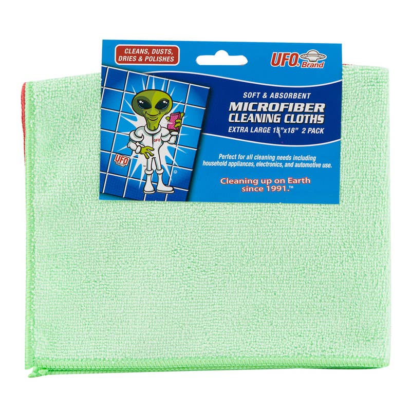 Deluxe Import Trading - Wholesale Cleaning Cloth - MICROFIBER CLOTHS 2pk 15x18 AS0