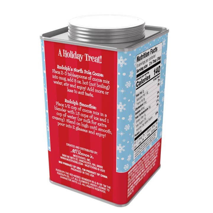 McSteven's - Wholesale Hot Cocoa Mix/Kit - Rudolph The Red-Nose Reindeer® Chocolate Cocoa (12oz Tins)8