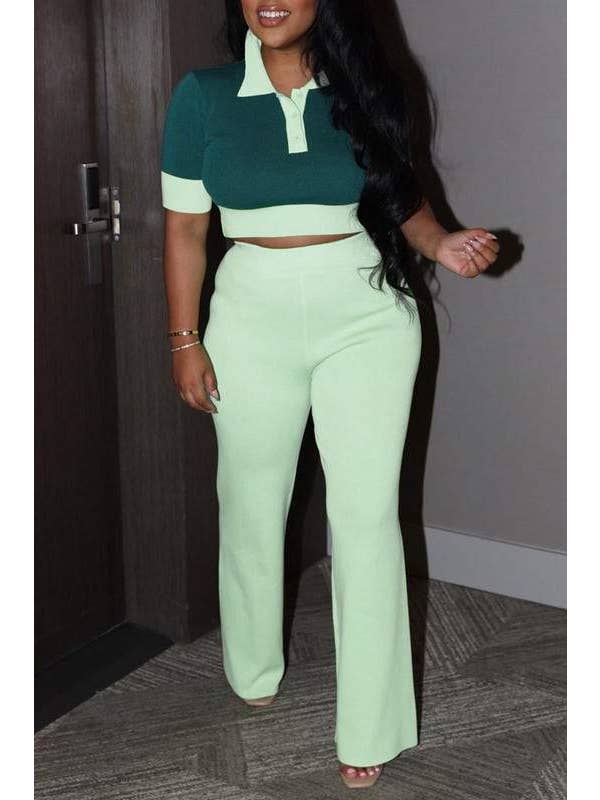 Queen Fashion – wholesale Top & skirt set – Women's – polo tee and pants set6