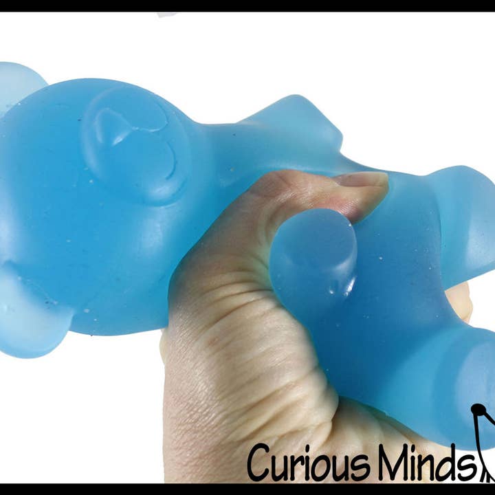 Curious Minds Toys - Vente Fidget/jouet anti-stress – enfant - 1 gros ourson en gélatine Mochi doux - Grand agitateur sensoriel spongieux