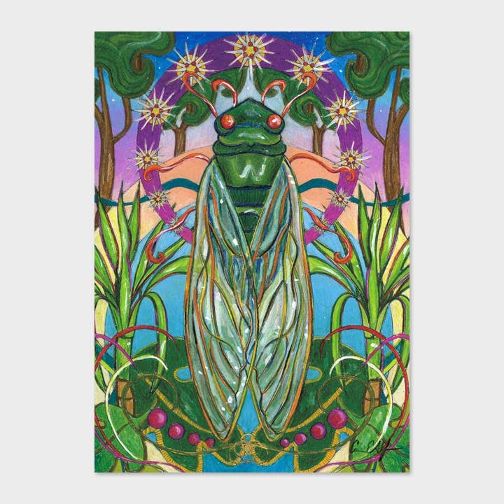 Cicada Art Print for wholesale by ChromAddict