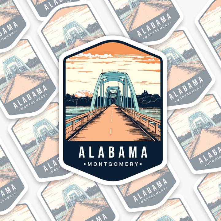 Handmade Vinyl sticker- "Alabama" State for wholesale by With Love, Ell