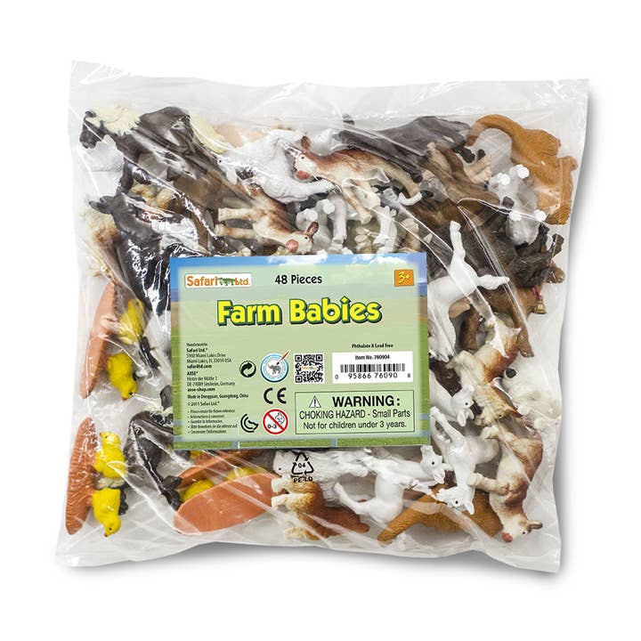 Safari Ltd. - Wholesale Figurine Toy - Kids - Farm Babies Bulk Bag - 7609040
