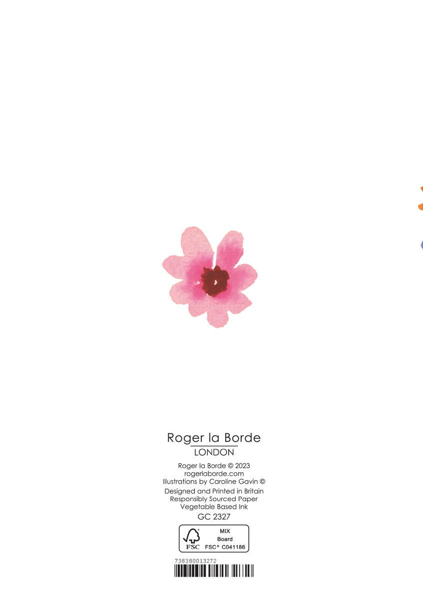 Roger La Borde - Vente Cartes d'anniversaire - Carte de vœux d'anniversaire Flower Heart individuelle - GC 23271