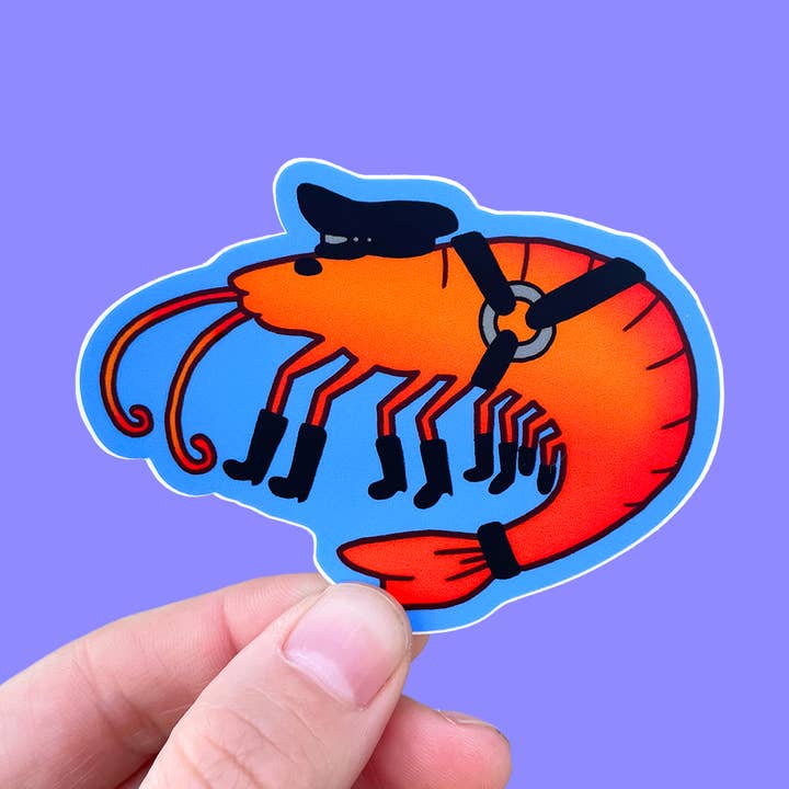 Shrimp Daddy Vinylklistermärke för wholesale av Tamiko Sidore Studio