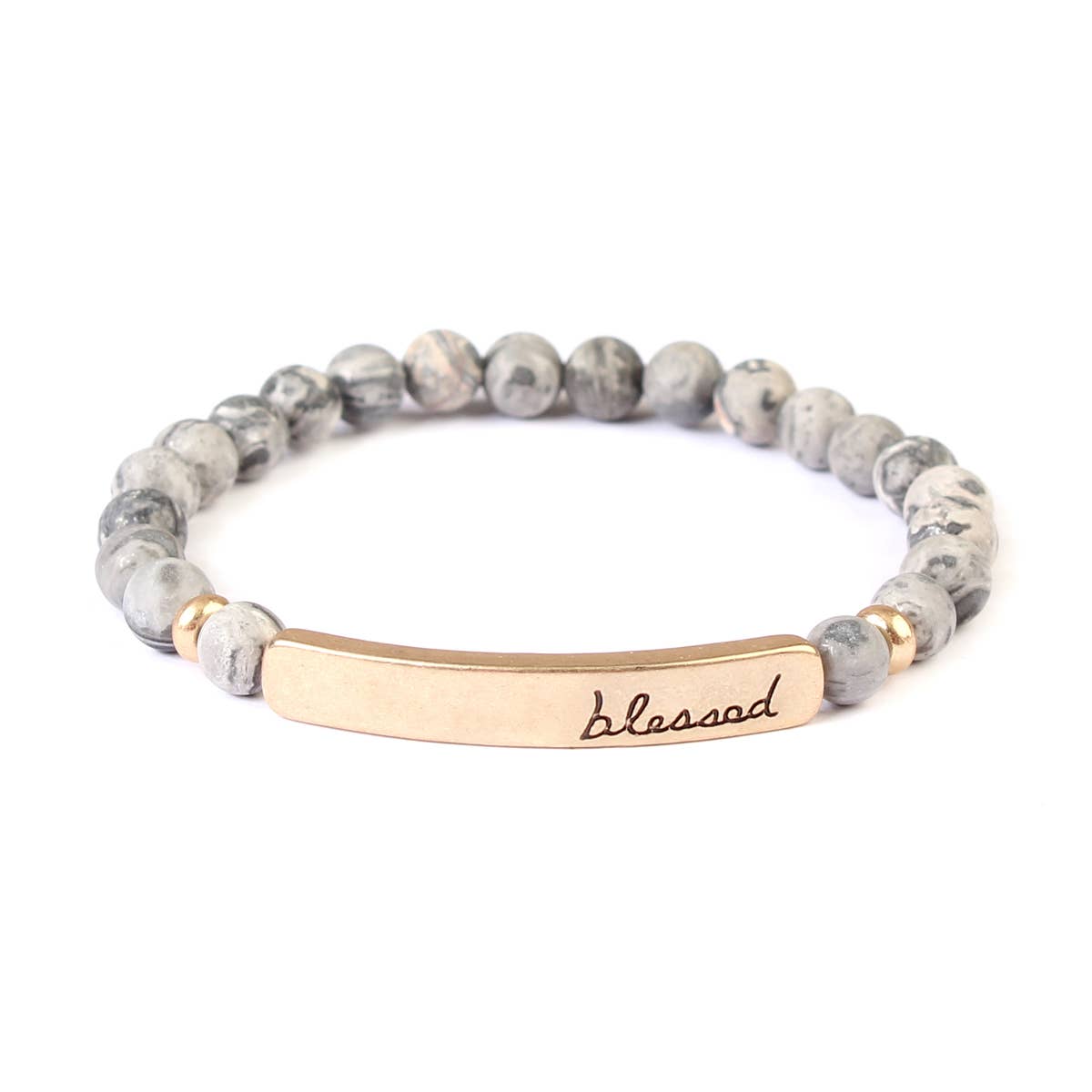 Semiprecious stones bracelet Natural stone beads stretch bracelet  semiprecious stone bracelet  CanStock