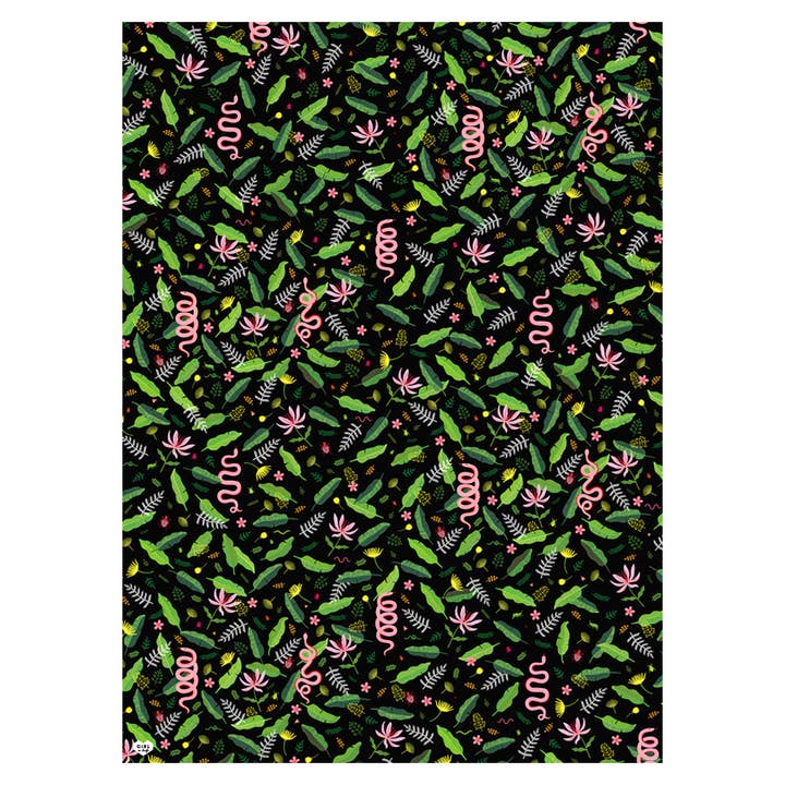 Wildlife Svart Presentpapper för wholesale av Girl w/ Knife