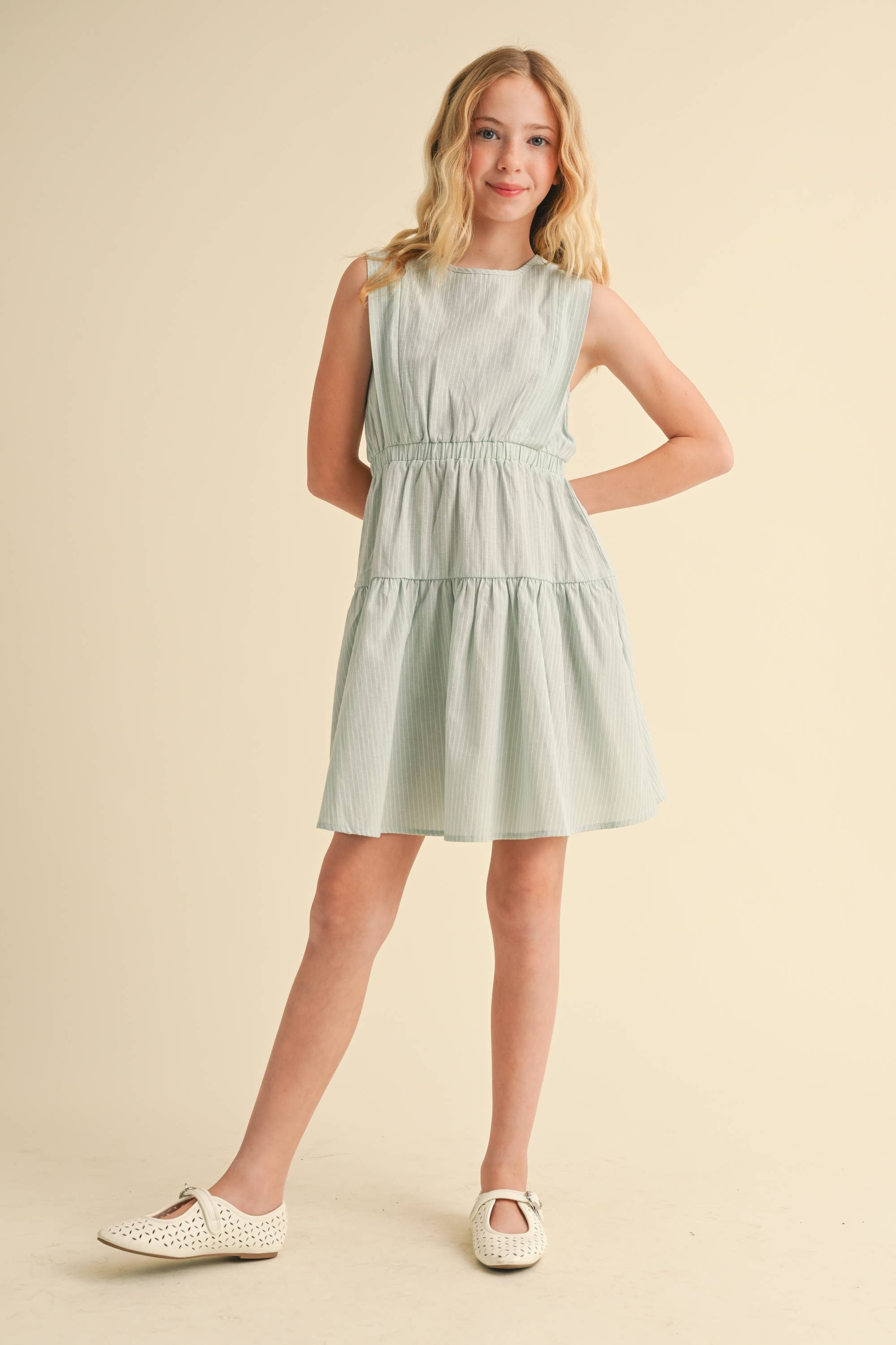 heart and arrow - Vendita all'ingrosso Vestito - Bambini - RAGAZZE ADOLESCENTI BAMBINE VESTITO A DUE STRATI LUNGO AL GINOCCHIO (7/14)1