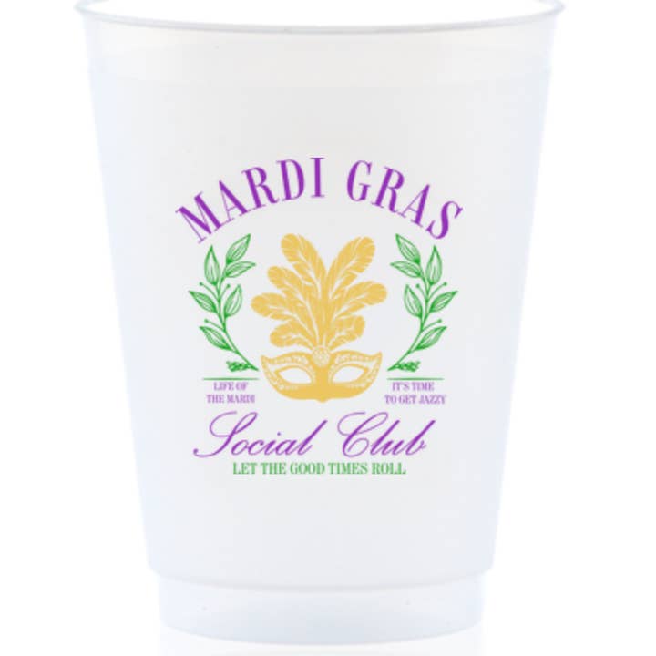 Mardi Gras Social Club Shatterproof Cup for wholesale by M2B Designs