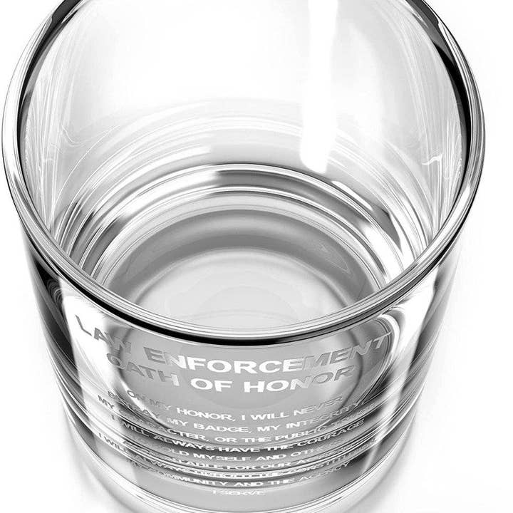 Old Southern Brass - Wholesale Cocktail/Liquor Glass - Police Officer Oath of Honor - Whiskey Glass