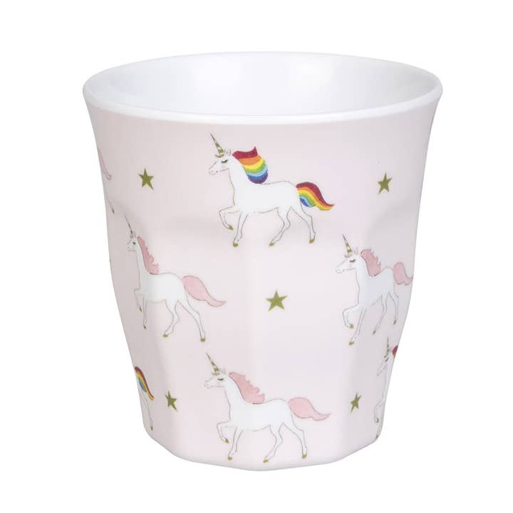 Bicchiere in melamina per bambini con unicorno per la vendita all'ingrosso da parte di Sophie Allport
