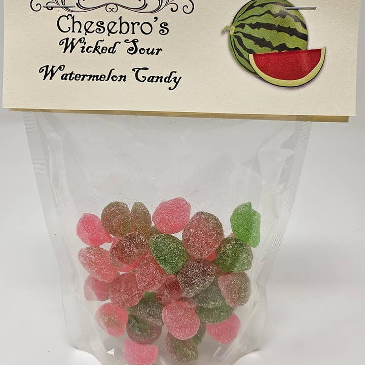 Chesebro's Handmade Confections and Candy - Wholesale Hard Candy - Wicked Sour Watermelon Hard Candy Drops, 4.5 oz.1