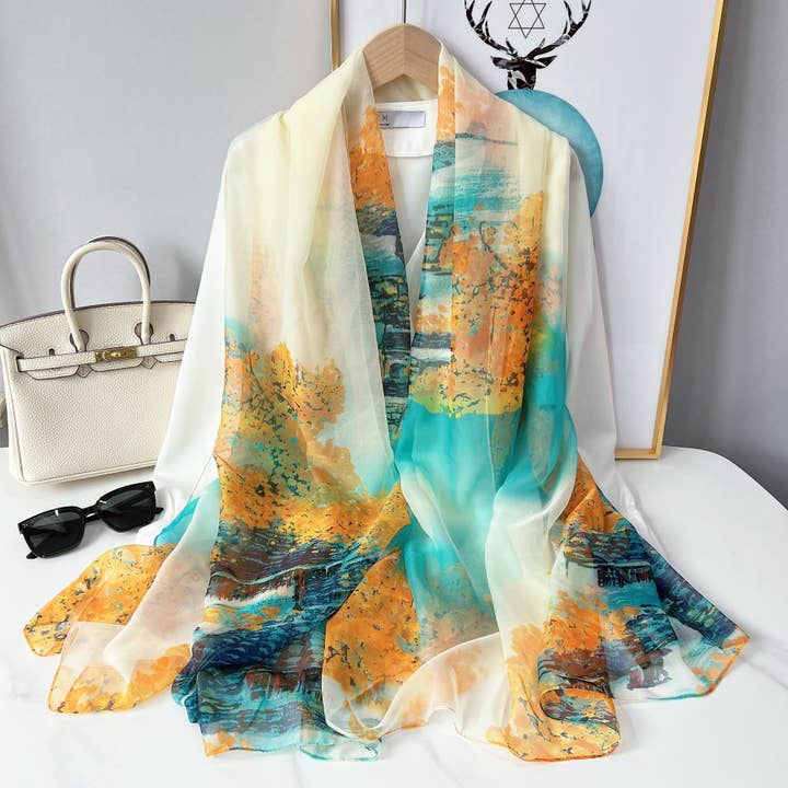Elegant Cloud Chiffon Scarf Summer Sun Neck Protection and other Purchase Wholesale chiffon shawl. Free Returns & Net 60 Terms on Faire trending on Faire.
