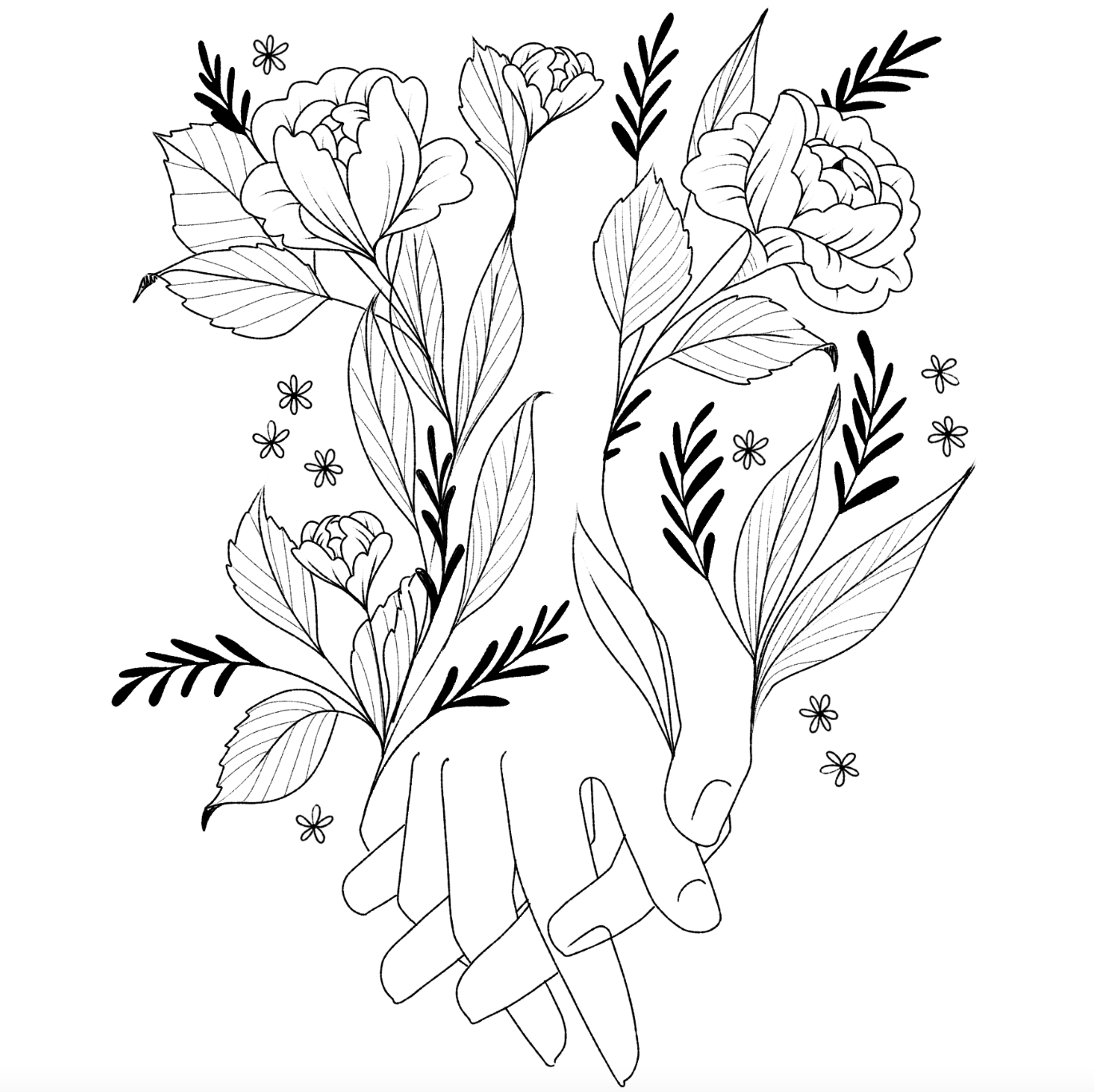 Sioou - Wholesale Temporary Tattoo - Union florale x50