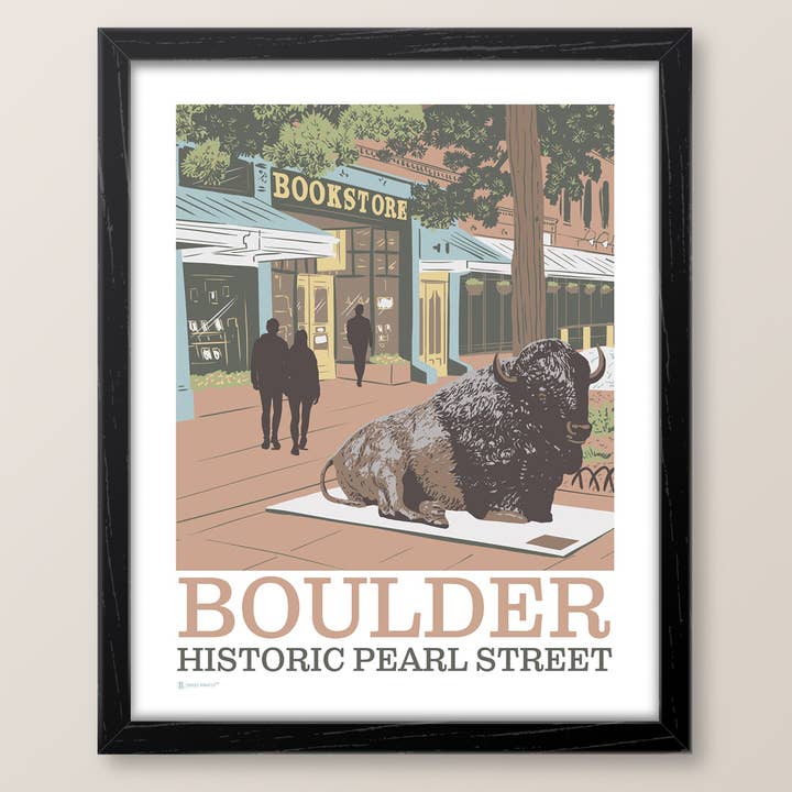 Impression de Pearl Street à Boulder, Colorado pour la vente par Bozz Prints