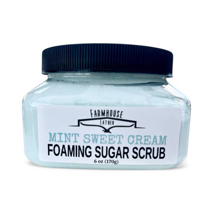Mint Sweet Cream - Foaming Sugar Scrub for wholesale by Farmhouse Lather