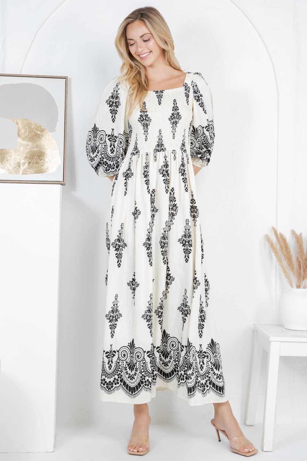 Fashion Space - Wholesale Dress - Women's - Women's Graphic Print Fashion Maxi Dress1