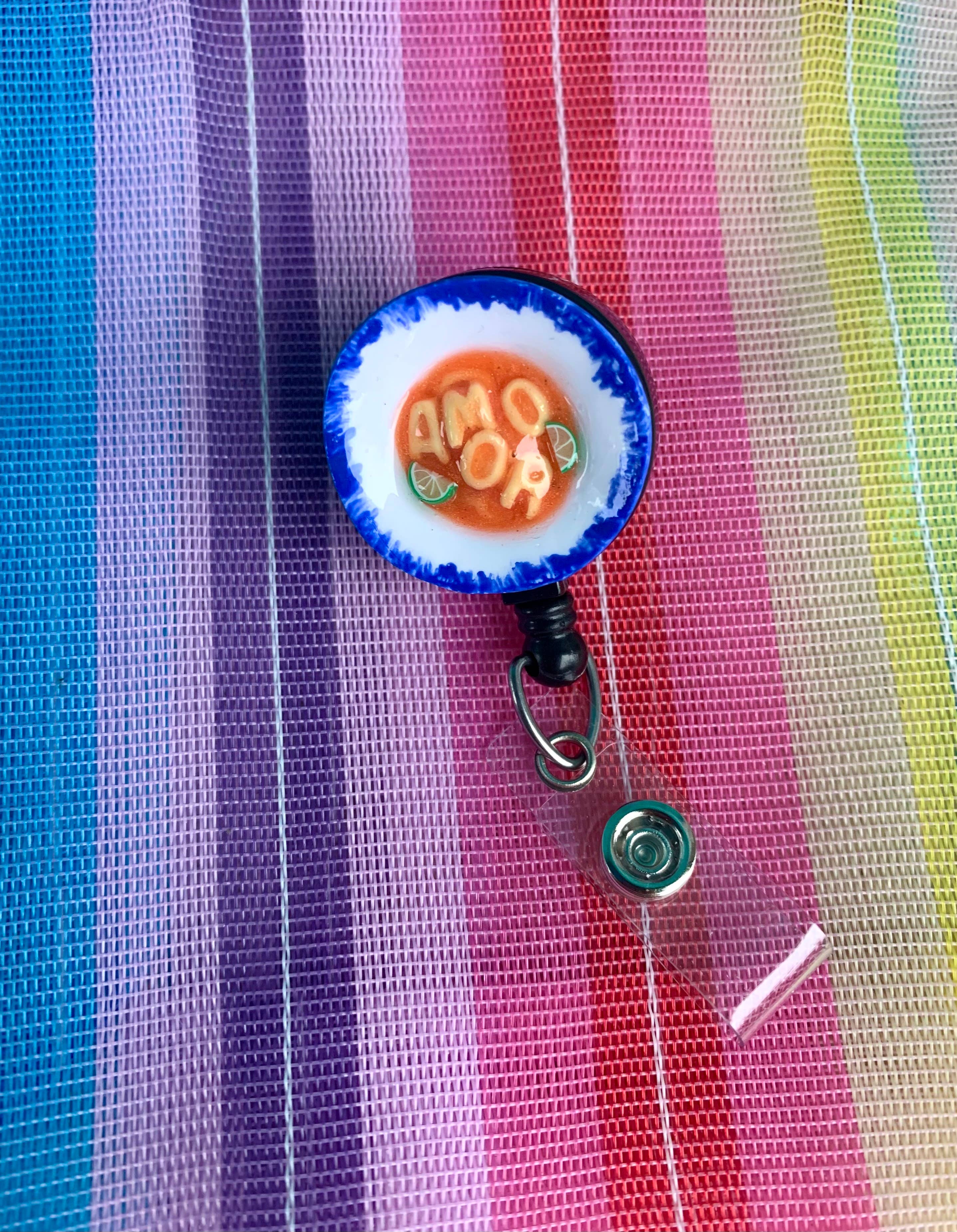 Wholesale Mexican Caldo/ Stew Badge Reel / ID Holder for your