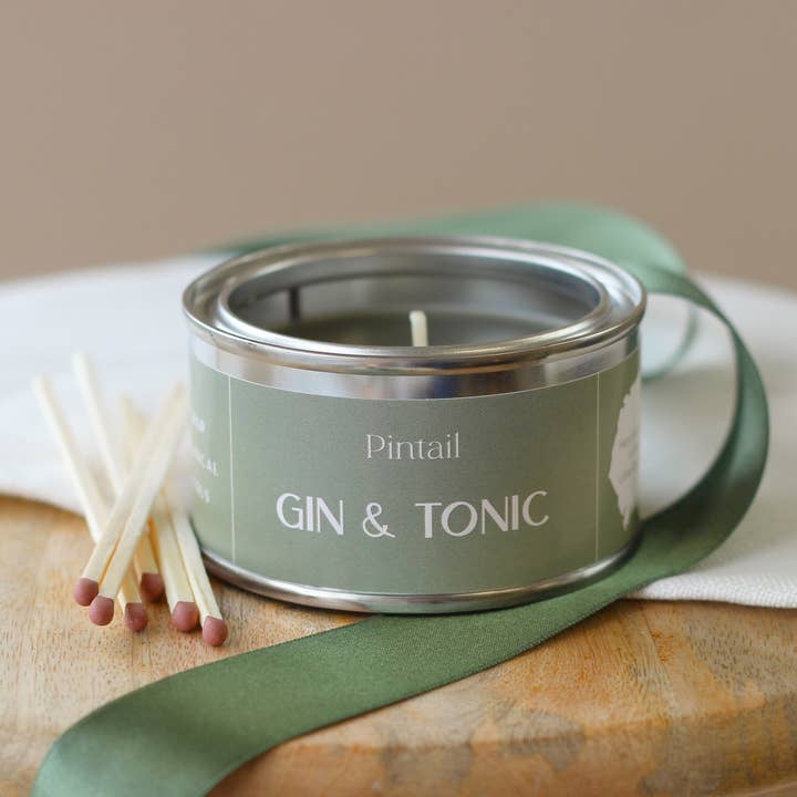 Pintail Candles | Avalon Home - Wholesale Travel candles - Gin and Tonic Paint Pot Candle | Small Candles in Tins1