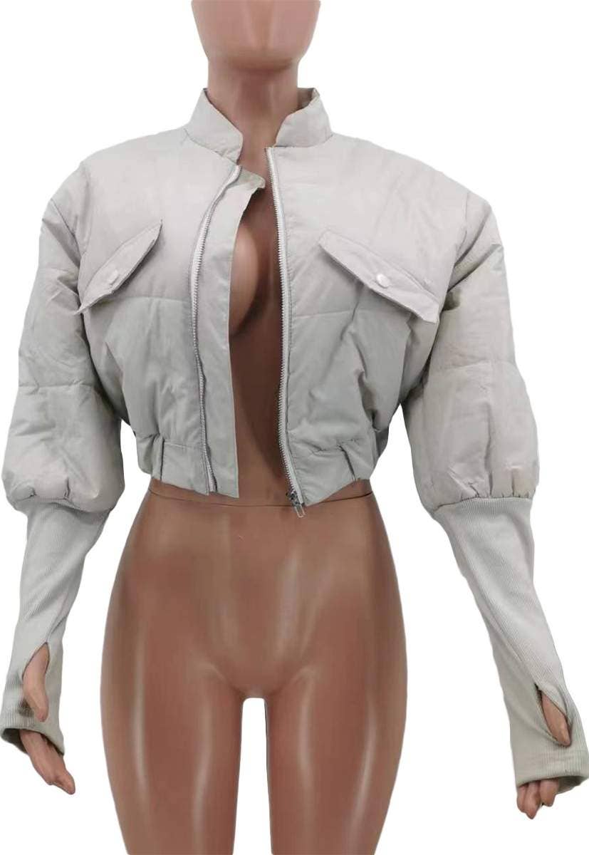 Flarix - Venta al por mayor Chaqueta - Mujer - abrigos casuales de invierno de color puro para mujer11