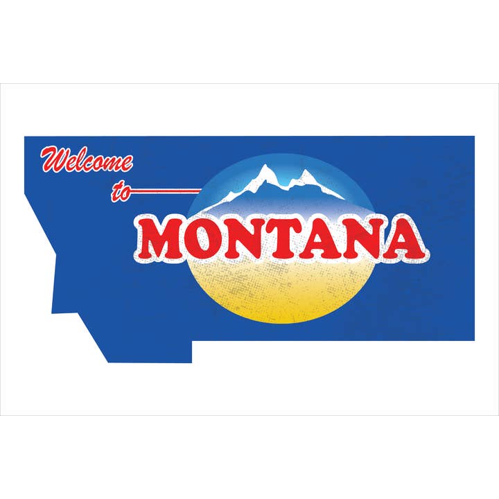 Carte postale - panneau « Bienvenue au Montana » pour la vente par Morris Magnets