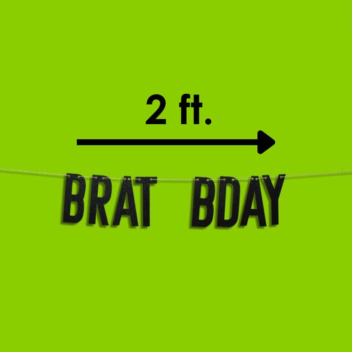 Ninalem's Party - Wholesale Party Sign/Banner - Brat Bday Birthday Banner