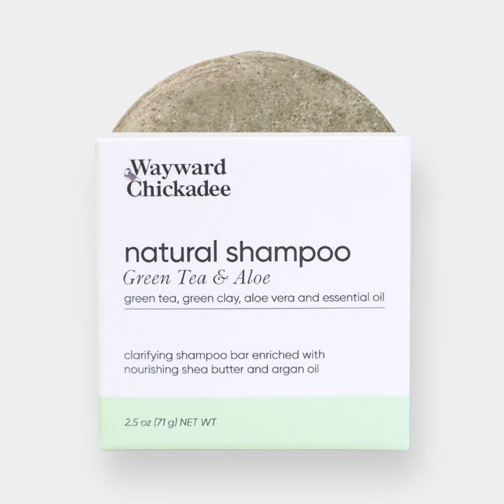 Shampooing solide clarifiant au thé vert et à l'aloès pour la vente par Wayward Chickadee