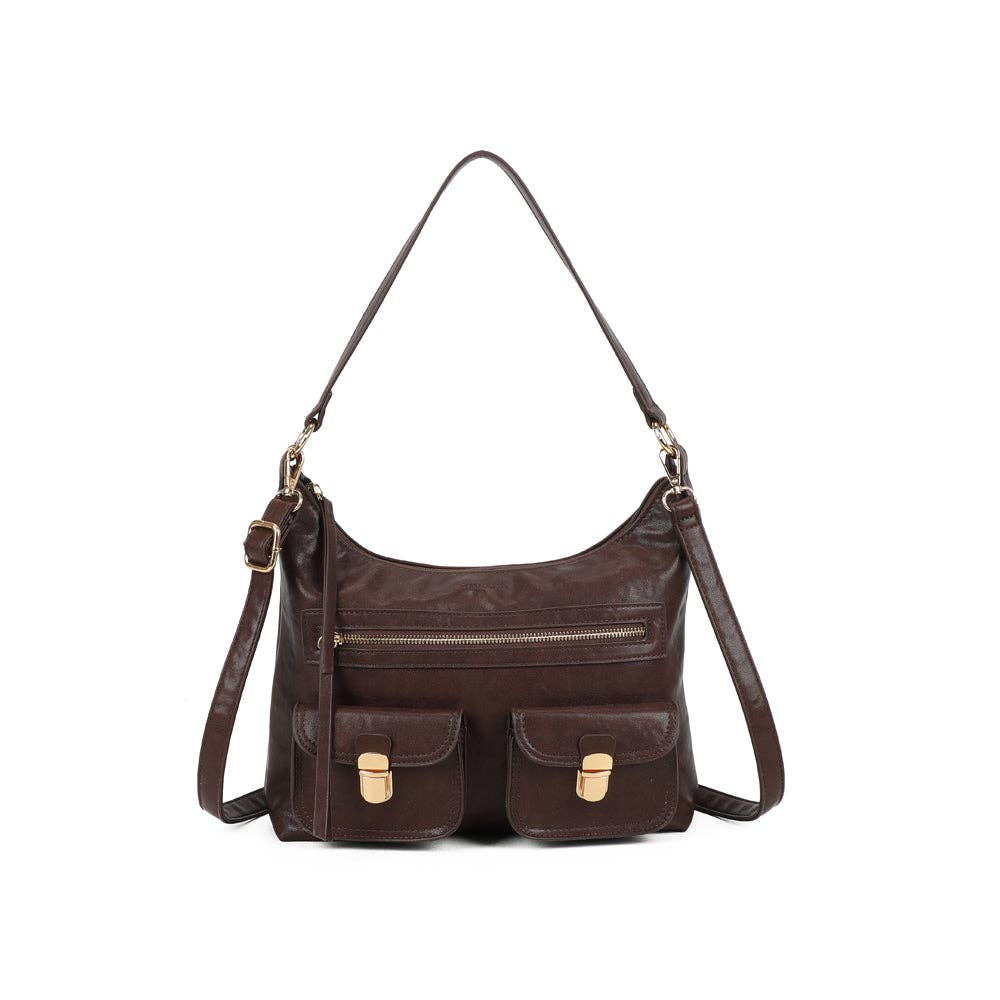 Gallantry - Wholesale Schoudertas - Dames - Calista schoudertas met gouden gespen en meerdere vakken0