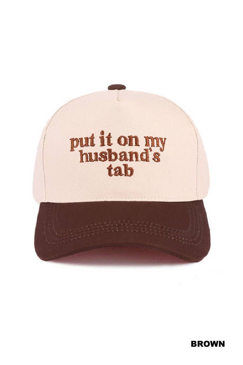 42POPS - Vendita all'ingrosso Cappellino da baseball - Unisex - ,,,...1009 Mettilo sul Conto di Mio Marito Cappello in Tela di Cotone Bicolore SI-27913