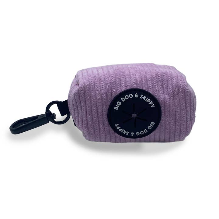 Poo Bag Holder - Lilac Corduroy for wholesale by Big Dog and Skippy