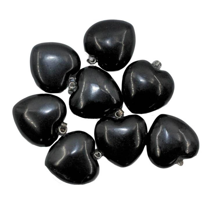 Earths Elements Wholesale – wholesale Individual charm/pendant – Heart Pendant - Shungite