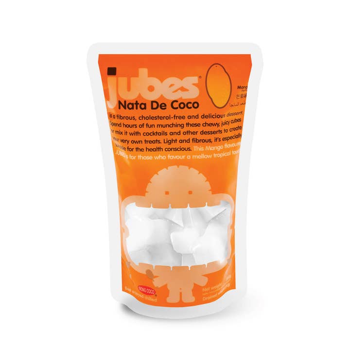 Jubes - Nata De Coco, Mango Flavor, 12.7oz, 24ct Pouches for wholesale by Grandpa Joe's Candy Shop