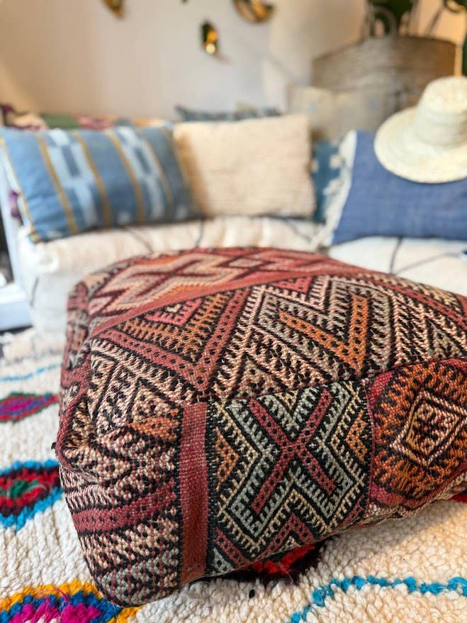 NOMAD BY LIV - Wholesale Floor Pillow - Vintage Kilim Floor cushions, Upcycled, Colorfull, wool7
