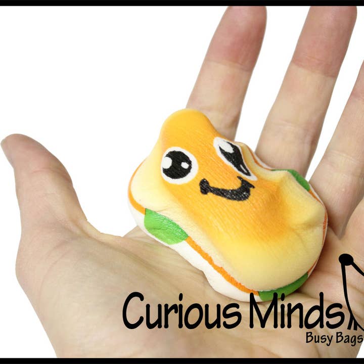 Curious Minds Toys - Wholesale Squishy Toy - Kids & Baby - 1 Burger and Fries Squishy Slow Rise - Sensory, Stress, Fid7