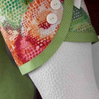 The Sunday Studio - Wholesale Holiday Stocking - Topical Pink & Green Handmade Christmas Stockings3