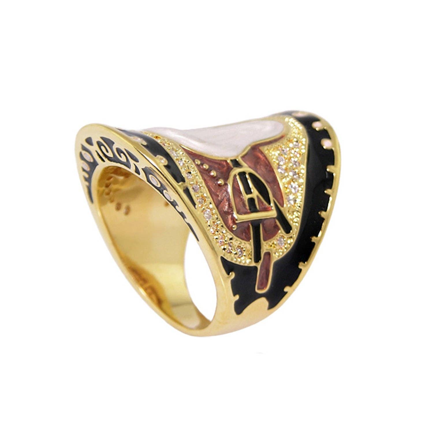 Lauren G Adams – wholesale Cocktail/statement ring – Equestrian Saddle Ring0