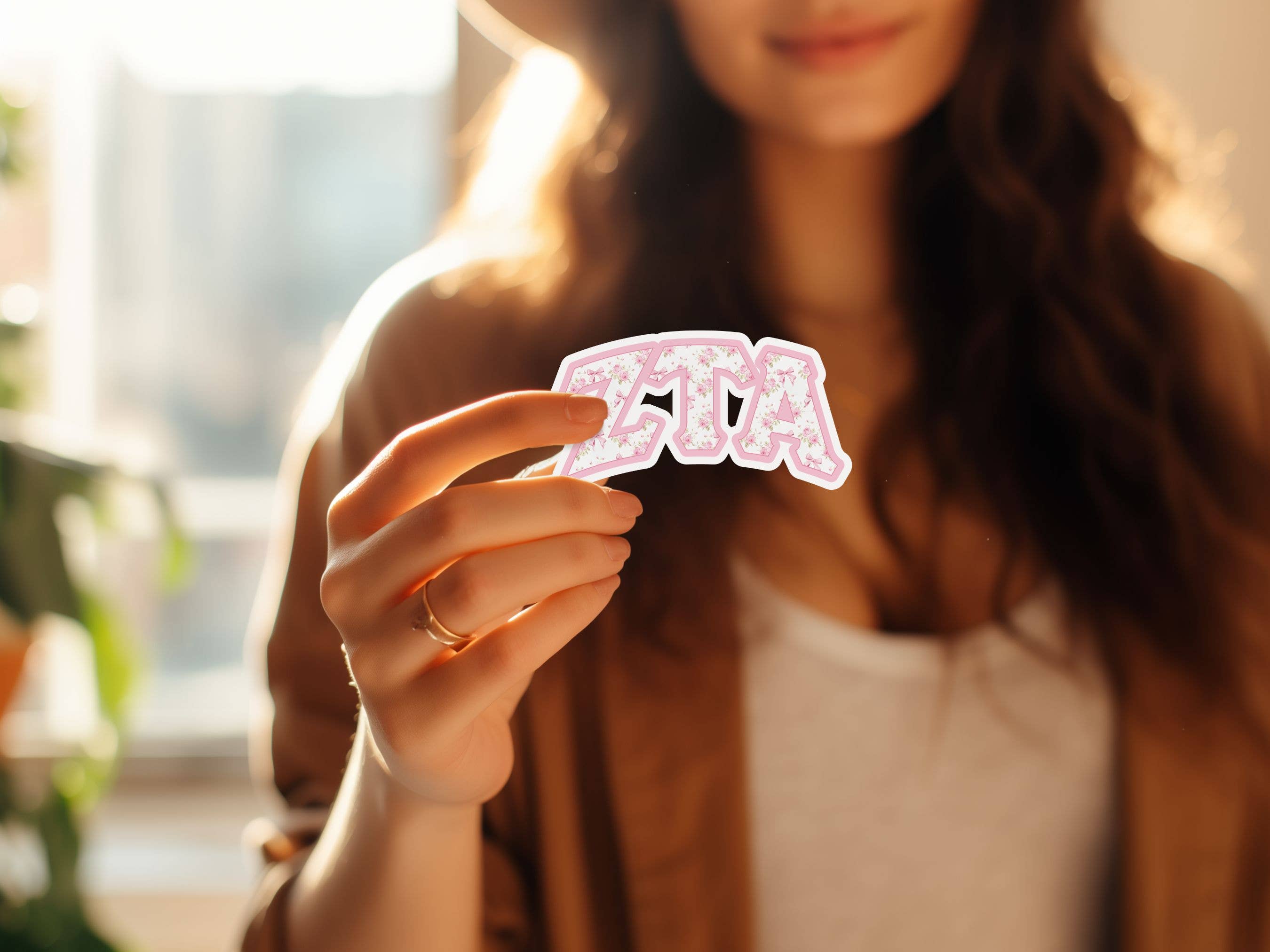 Aspen and Lark - Wholesale Sticker - Zeta Tau Alpha Sticker - Cottage Pink3