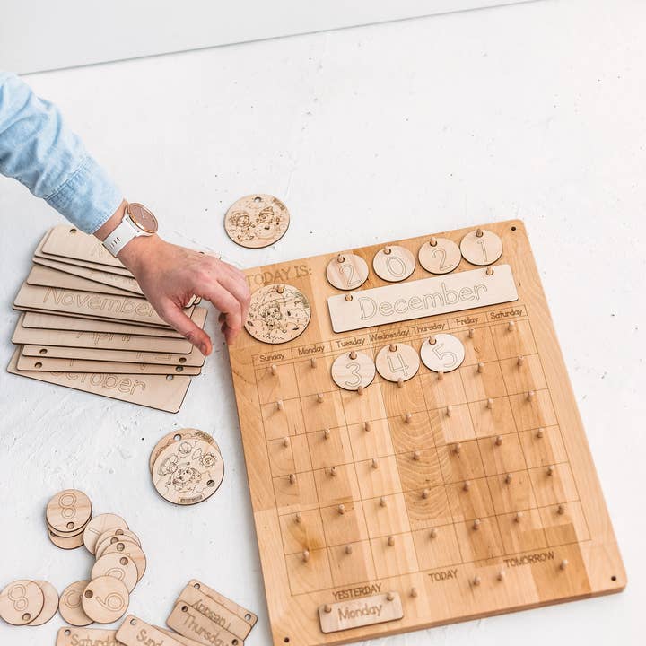 Woodinout - Wholesale Wood Toy - Kids - Calendar, Homeschool Montessori materials2