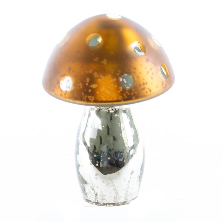 Oak Street Wholesale - Wholesale Decorative Tabletop Object - 5” Glass Mushroom