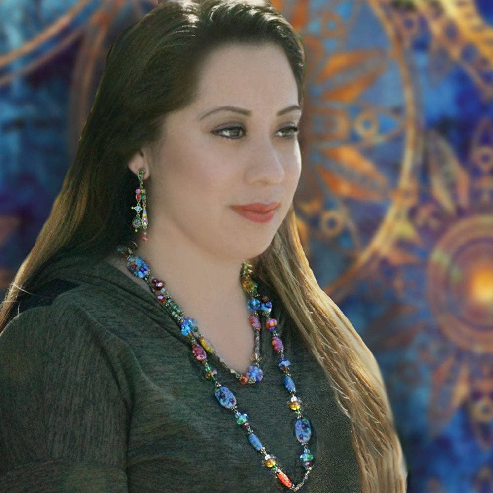 Sweet Romance Jewelry – wholesale Dangle earrings – Millefiori Glass Modern Mid Century Earrings E4753