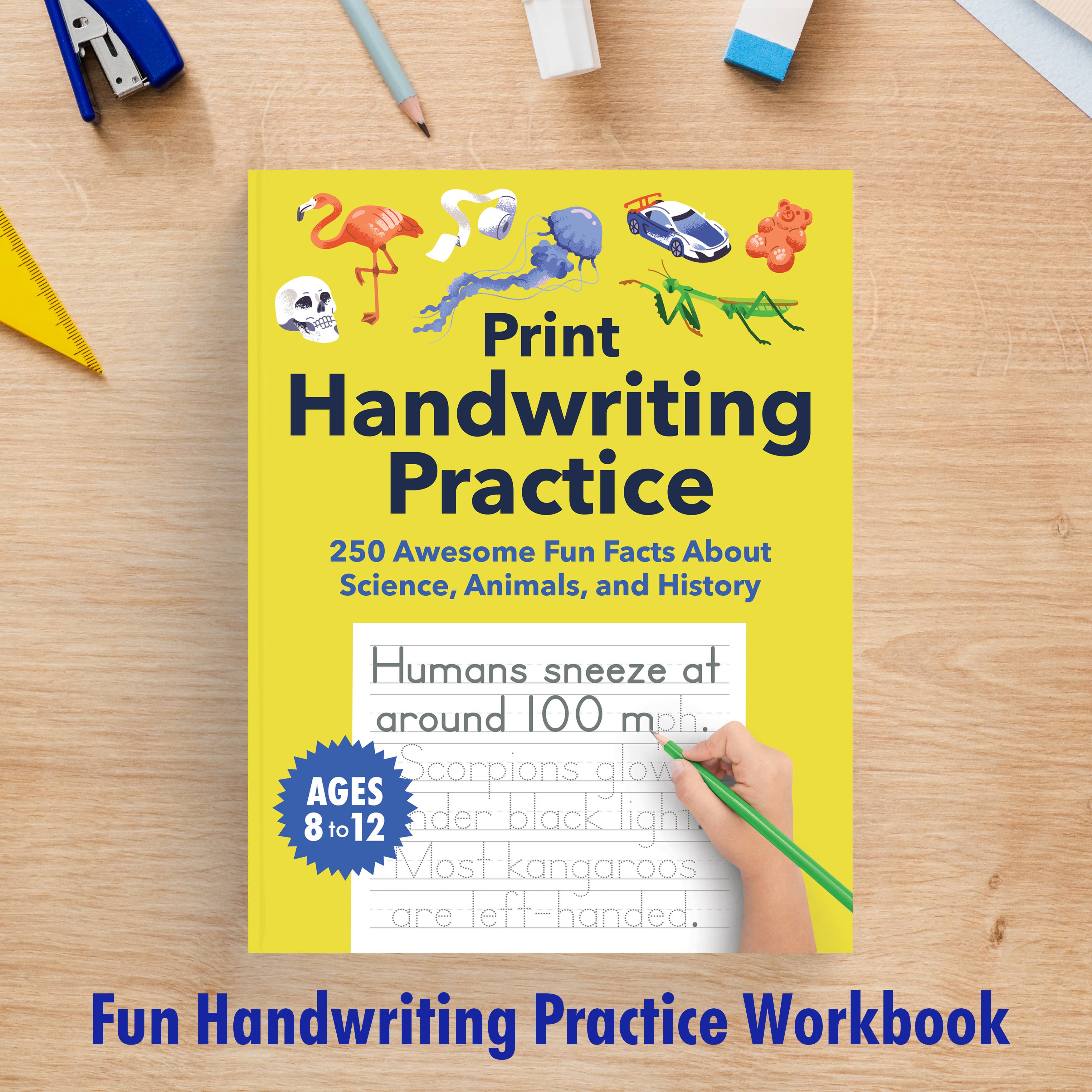 Blue Star Press - Wholesale Middle Grade Book (9-12) - Print Handwriting Practice for Kids 8-12 (with fun facts!)3